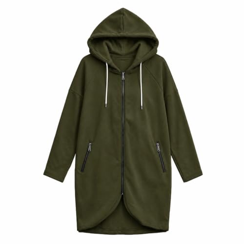 Long Hoodies For Women Oversized Full Zip Up Coats With Pockets - image 4