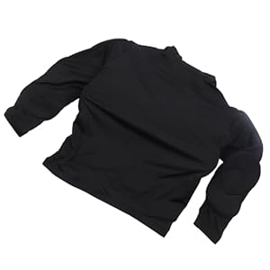 Sunfecili Czarna Koszulka Ochraniacz Żeber Długi Rękaw