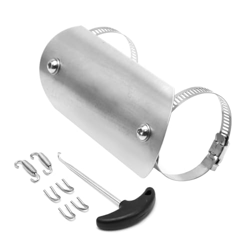 Exhaust Heat Shield Muffler Pipe Heat Cover Protector Guard Imitation Carbon Fiber Stainless Steel (D)