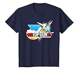 Top Gun F-14 Empuje Niños Camiseta, Niños, Azul Marino, 8 años