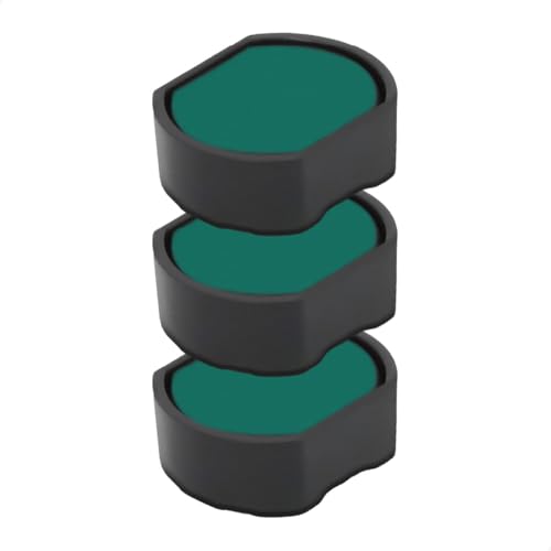 Cassette d’encre pour Trodat Printy 4612 | Cartouche Trodat 6/4612 (Pack de 3 - Verte)