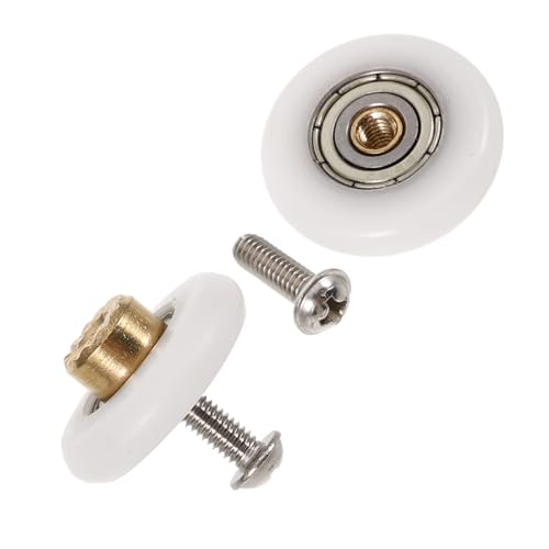 FONDOTIN 2個 浴室用シャワードアローラー 大型平面ホイール 耐荷重強化 耐摩耗素材採用 静音設計 ガラス引き戸用交換パーツ