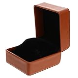 Tofficu Caja de Exhibición para Relojes de Pulsera en Cuero Pu Marrón, Estuche Organizador Compartimentos para Joyas y Almacenamiento, Adecuado para Tienda y Uso Personal