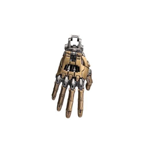COPPERTIST.WU Mechanical Hand Pendant for Necklace, Movable Finger Joints Robot Hand Charm Jewelry for Men Women