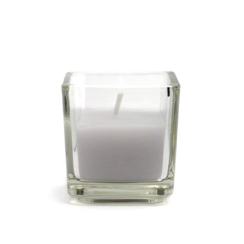 12 Piece Lavender Square Glass Votive Candles