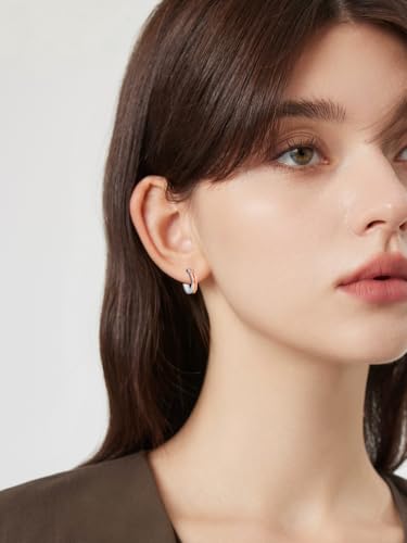 Créoles argent sterling 925 avec opale orange de qualité - 3
