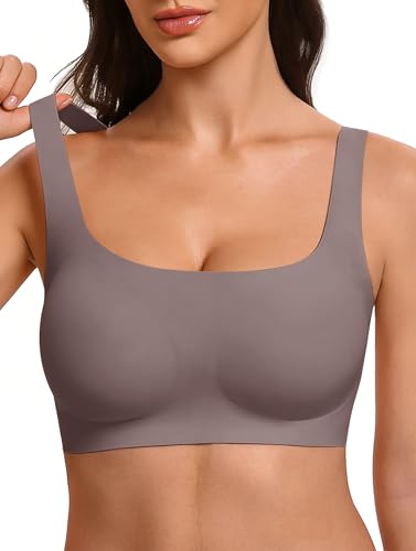 Image of Jelly Wireless Bras for Women No Underwire Push Up Seamless Full Coverage Bralettes Support Lift Everyday Bra