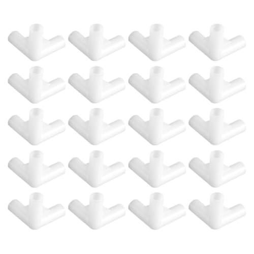 Toyvian 25pcs Plastic Tent Pole Connector, Right-Angle Three-Way Fitting