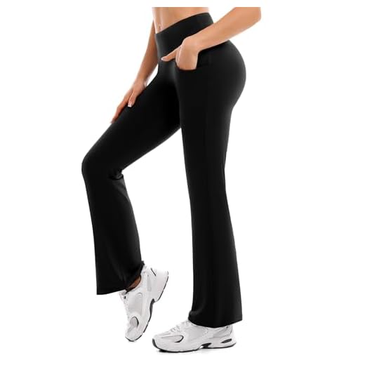 Ipletix Flare Leggings for Women Dress Yoga Pants 30" Black XL