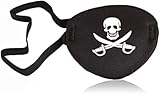 Oarkive Pirate Eye Patch for Adults – Adjustable Eye Patch for Halloween Costume, Party Outfit, or Themed Events