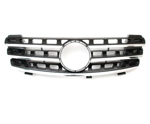 Grille de radiateur Mercedes ML320 ML350 W164 : style AMG GTR chrome et noir haute résistance