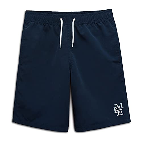 MEILONGER Boys Swim Trunks Quick Dry Beach Board Shorts Swimwear Bathing Suits Size 6-7,8,10-12,14-16,18-20(Navy,14-16)