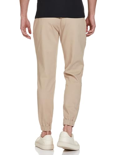 Image of FYLTR Men's Taper Fit Stretch Cotton Joggers with Elasticated Waistband & Drawstrings