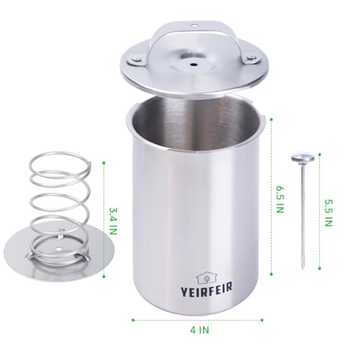 YEIRFEIR Ham Press for Deli Meats Make Your Own Healthy Homemade Ham Maker with This Stainless Steel Lunch Meat Press Includes Thermometer, Recipes and 20 Cooking Bags