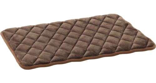 Flamingo Orthopädisches Bett und Kissen für Hunde oder Katzen – XS | Weimar Rechteckig Braun | A: 55,5 cm, B: 38,5 cm, C: 2 cm – Weich, Platzsparend, Ideal für Kleine Tiere