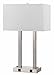 Cal Lighting LA-8028DK-1-BS Transitional Two Light Desk lamp from 60W X 2 Metal Desk Lamp W/Two Outle Collection in Pewter, Nickel, Silver Finish, 16.00 inches