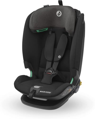Maxi-Cosi Titan Plus i-Size, Seggiolino Auto ISOFIX, 15 Mesi - 12 Anni (76 - 150 cm), Reclinabile in 4 Posizioni, Regolabile in Altezza, Side Impact Protection G-CELL, per Bambini, Authentic Black