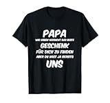 Vater Geschenkidee für Männer und Frauen Vatertag T-Shirt Schwarz Klein Klassisch Vatertag Design