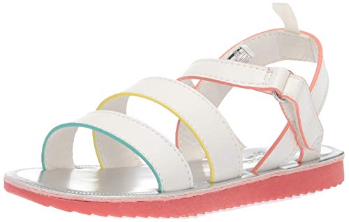 OshKosh B'Gosh Girls Stella Strappy Sandal, White, 5 Toddler - Main Image