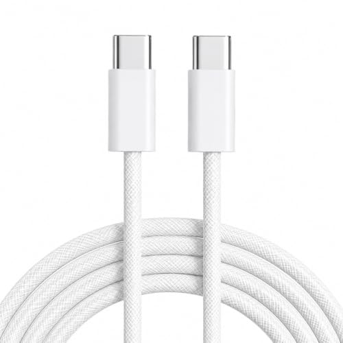 Image of Arch 60 Type C to Type C Cable [1M, White], 60W PD Fast Charging Finely Braided Slim Cord for iPhone 17 /16 /15, Samsung S26 /S25 /S24, iPad, MacBook, Google Pixel, Laptops & Tablets