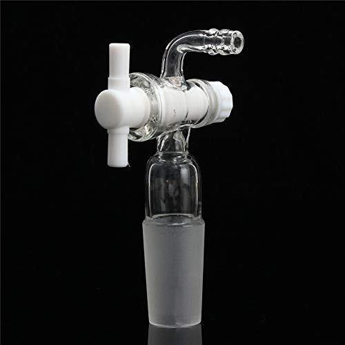 RanDal 24/40 Adattatore Di Controllo Del Flusso Di Vuoto Di Vetro Con Ptfe Rubinetto Maschio A Terra Giunto Ad Angolo Retto Collegamento Tubo 90 Gradi Bend