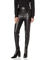 The Drop Women's Owen Vegan Leather Straight Leg, Black, S