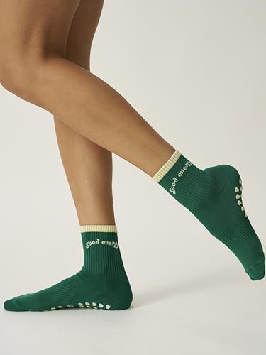 Image of Shapes Studio Half Calf Grip Socks, Cute Fruit Pilates Socks, Ruffle Socks, Non-Slip for Barre Yoga