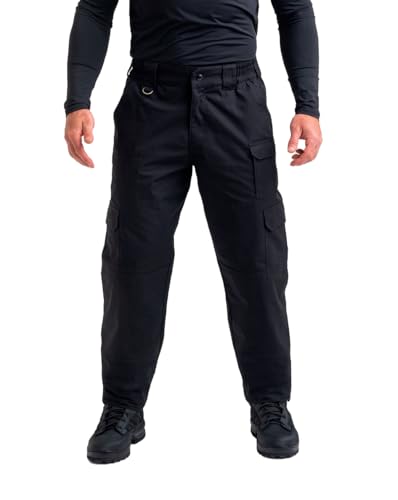 Calça Tática Maverick Masculino, Invictus, Rip-Stop Ultimate 65% Poliéster e 35% Algodão, 8 Bolsos, Modelagem Anatômica (BR, Numérico, 44, Regular, Regular, Preto)