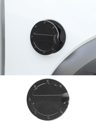 Fit for 2009-2014 Ford F-150 Fuel Gas Filler Tank Door Cap Cover, Carbon Fiber Gas Tank Cap Fuel Filler Door Cover Trim Exterior Accessories, Carbon Fiber