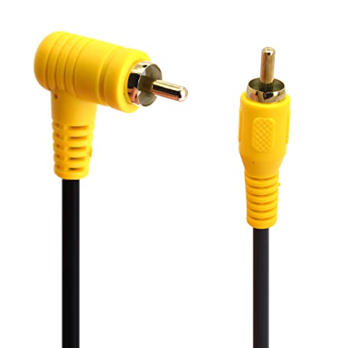 Right Angle RCA Cable, 90 Degree RCA Male To Male Cable, Short RCA Strereo Audio Cable - Image 2
