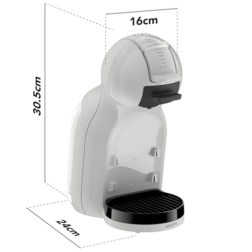 Krups Nescafé Dolce Gusto MiniMe, Cafetière automatique à capsules, 15 bars de pression, capacité de 0,8 l, compacte, arrêt automatique, noire, KP123BAS