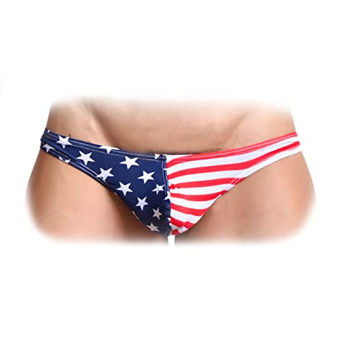 Evankin Men's USA American Flag Thong G-String Sexy Underwear
