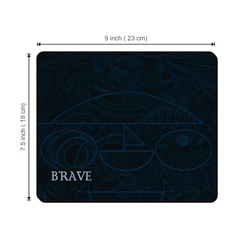 Image of Brave Minimalist Art Mouse Pad - Modern Abstract Design, Non-Slip Rubber Base, 9 x 7.5 Inch