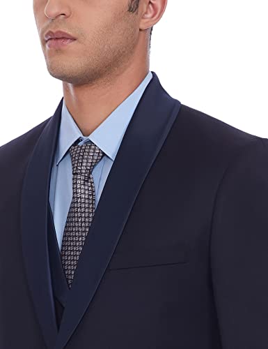 Image of Raymond Wool Men's Full Sleeve Contemporary FIT Medium Grey Formal Suit