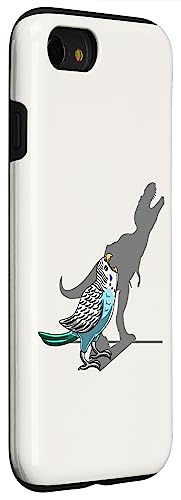 Iphone Se (2020) / 7 / 8 T-Rex Budgerigar Shadow Budgie Parakeet Pet Bird Lover Gift Case #TOP2