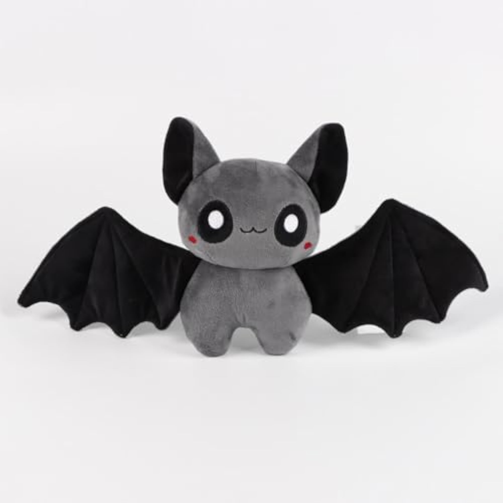 Huggable Gray & Black Bat Plush Toy