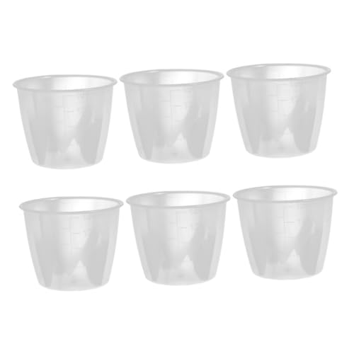 TEMPNAP 6個 透明製米計量カップ 炊飯器対応 多用途乾燥食材計量用 軽量持ち運び簡単 粉類 豆類測定可能
