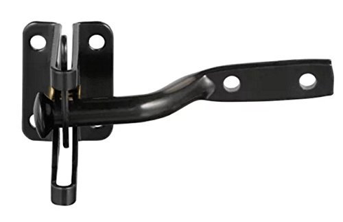 Self Locking Automatic Gravity Lever Fence Gate Latch, Steel, Black #TOP2