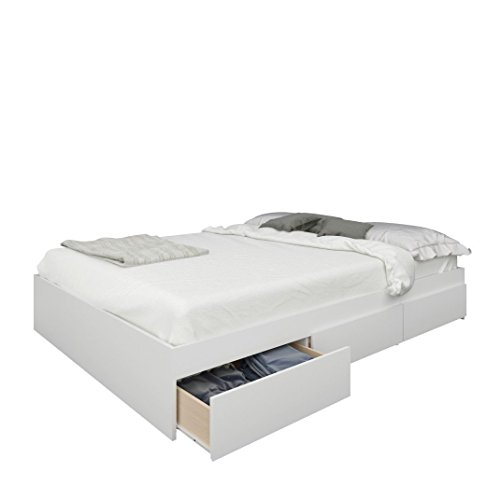 Nexera Blvd Full Size Storage Bed, White