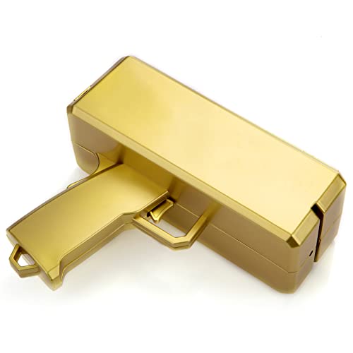 Alagoo Super Money Guns Paper Playing Spary Money Gun Make It Rain Toy Gun, Handheld Cash Gun Fake Bill Dispenser Money Shooter Toy(Metallic Gold) #TOP4