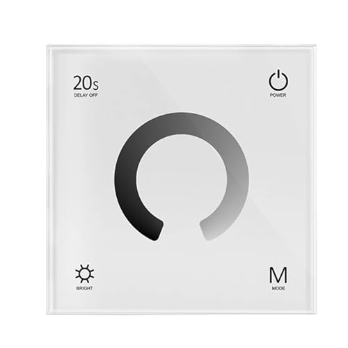 Variateur Lumineux LED 12V-24V Panel Tactile T1-K Blanc pour Ambiance Salon