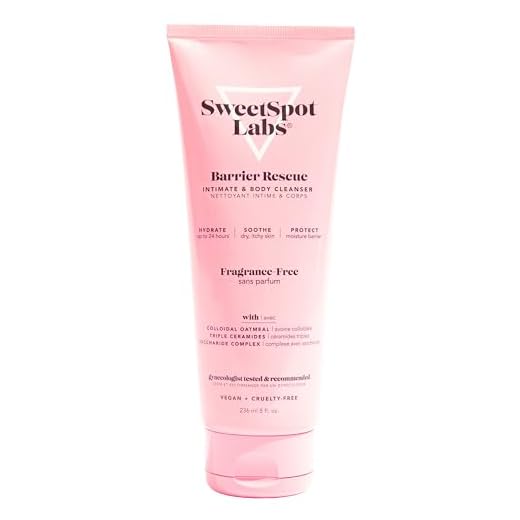 SweetSpot Labs Moisture Restoring Body and Feminine Wash | pH Balance Feminine Wash for Intimate Skin | Formulated with Colloidal Oatmeal and Ceramides for Dry Skin | Gynecologist Approved, 8 oz