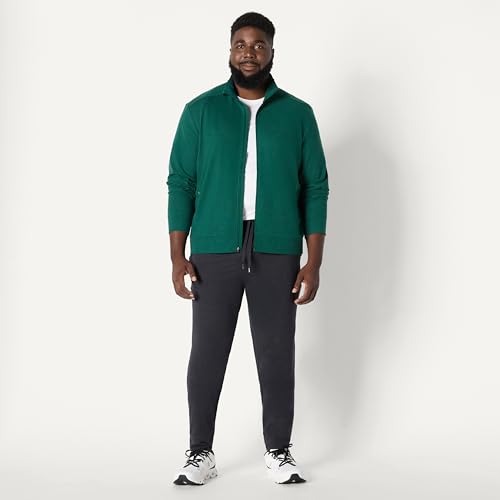 Amazon Essentials Men's Athletic Soft Performance Lightweight Zip Up Gym Workout Jacket, Moisture-Wicking, 4-Way Stretch, Space Dye Green, X-Large - image 7