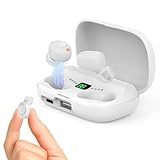 集音器 高齢者 しゅうおんき 【2025新設計・簡単操作・自動電源ON/OFF】4段階音量調整 音声拡聴器 最大20-30時間連続使用可 1200mah充電ケースは200時間の充電を追加 超軽量 ノイズ低減 Type-C充電式 残量表示 両耳対応 人間工学設計 装着快適 目立ちにくい耳穴型デザイン 父の日 母の日 敬老の日 誕生日 プレゼント 贈り物 日本語取扱説明書