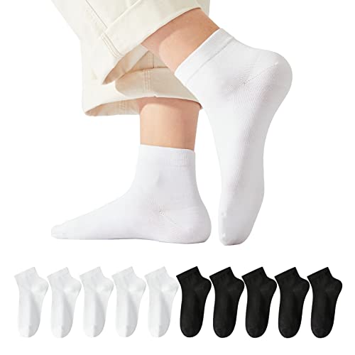 J-Box 10 Packs Mens Socks Cotton Low Cut Breathable Multipairs Running For Men Ankle Socks #TOP3