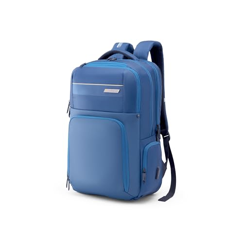 Image of American Tourister Segno 4.0 | 30 Ltrs | 3 Compartments | Bottle Pocket | Ergonomic Padded Back Panel & Shoulder Straps | Laptop Backpack | 1 Year International Warranty | Navy