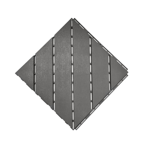 SPXMQSS Dalle Jardin Exterieur, Dalles Terrasse Composite, Dalles de Terrasse en plastique Clipsable Installation Très Simple Pour Patio, Balcon, Jardin 30 x 30 cm E 11PCS