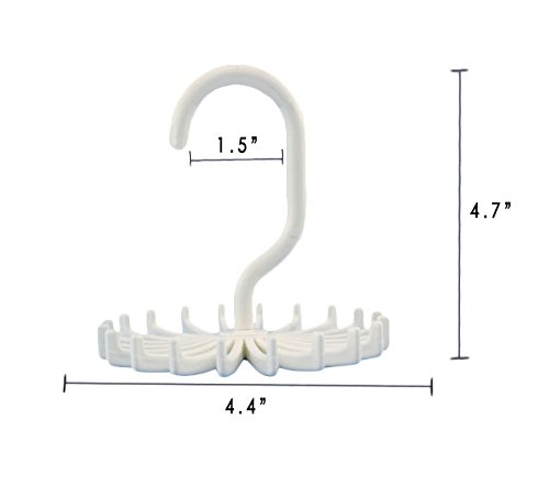Caryko 360 Degree Rotating Twirling Scarf Organizers Tie Rack Hanger Closet Organizer, Set Of 200 (Black) #TOP3