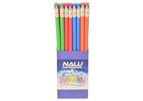 NALU Foam Pool Noodle - 1.5 Metre Pool Float for Swimming Water Sports and Water Aerobics - Pack of 4