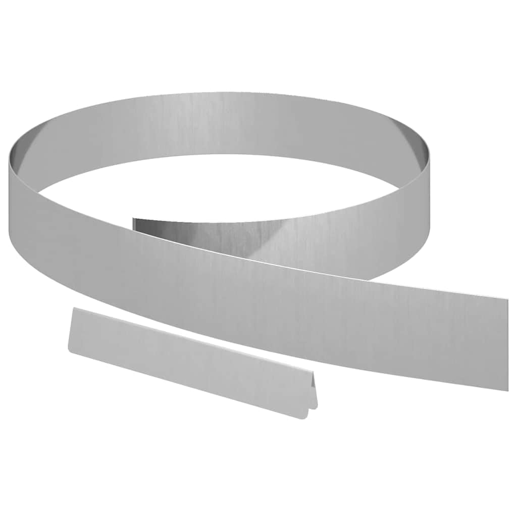 EBZFASO Steel Lawn Edging, Steel Edging Border 10-20cm Heights(Galvanised Steel,450x10cm)